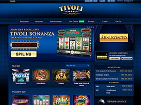 Tivoli Casino forsiden inviterer dig til at spille
